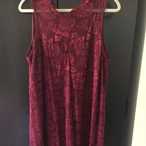 NWOT burgundy lace dress